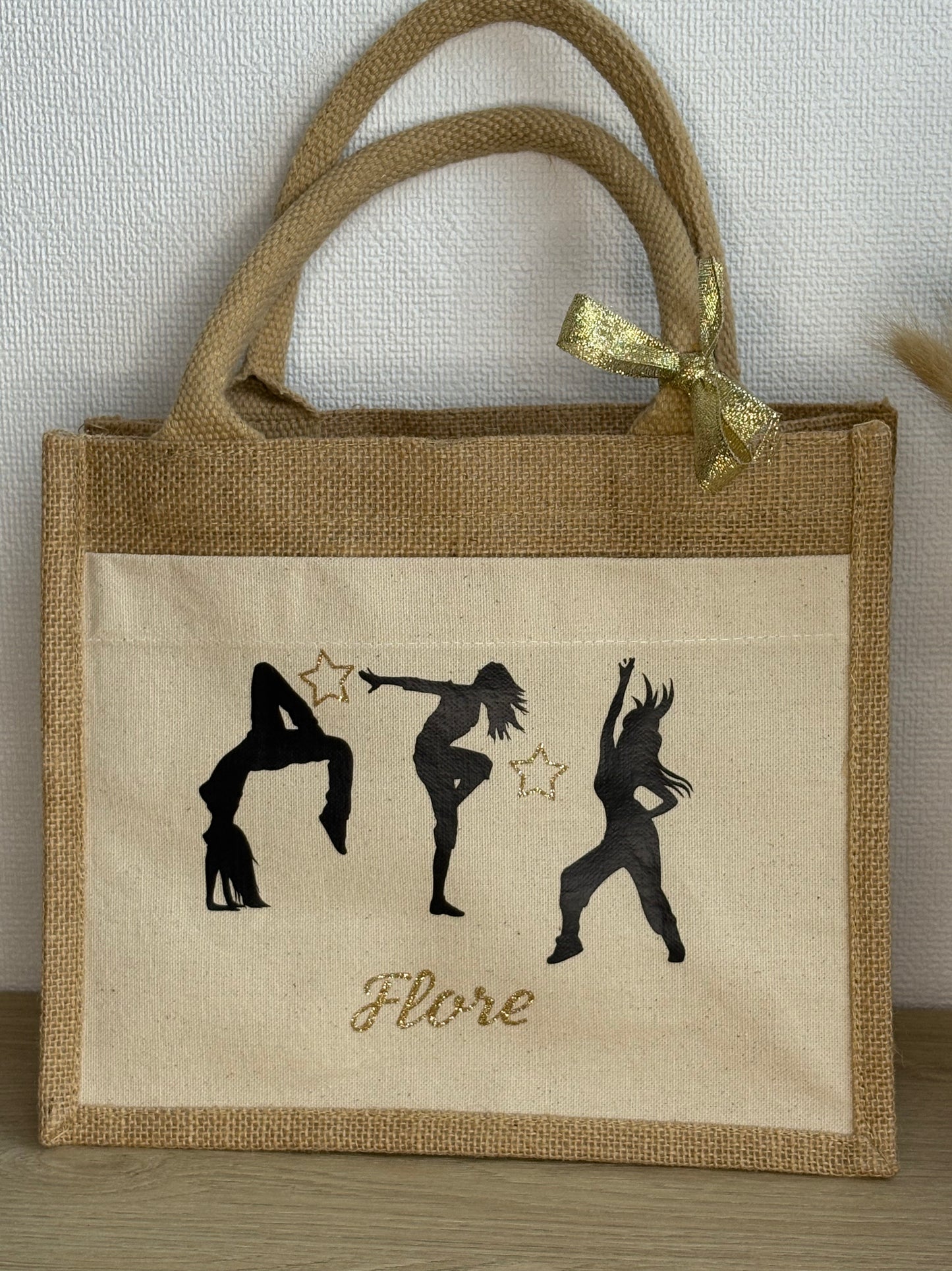 👜 Sac en toile de jute personnalisé – Modèle Danseuse