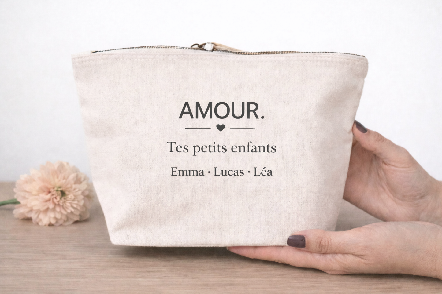 Pochette personnalisée amour avec message tes petits-enfants et prénoms