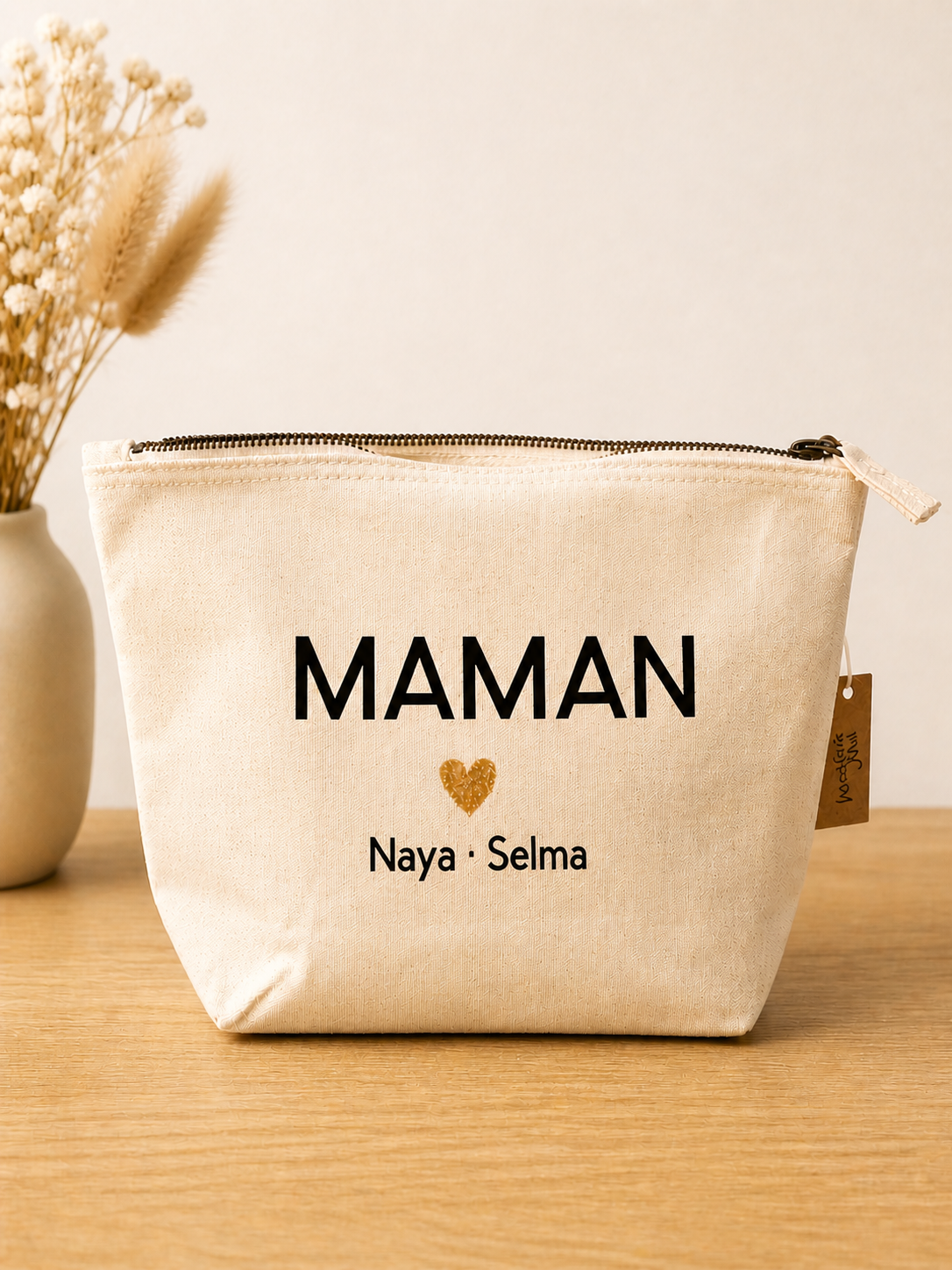 pochette personnalisee maman avec prenoms cadeau fete des meres