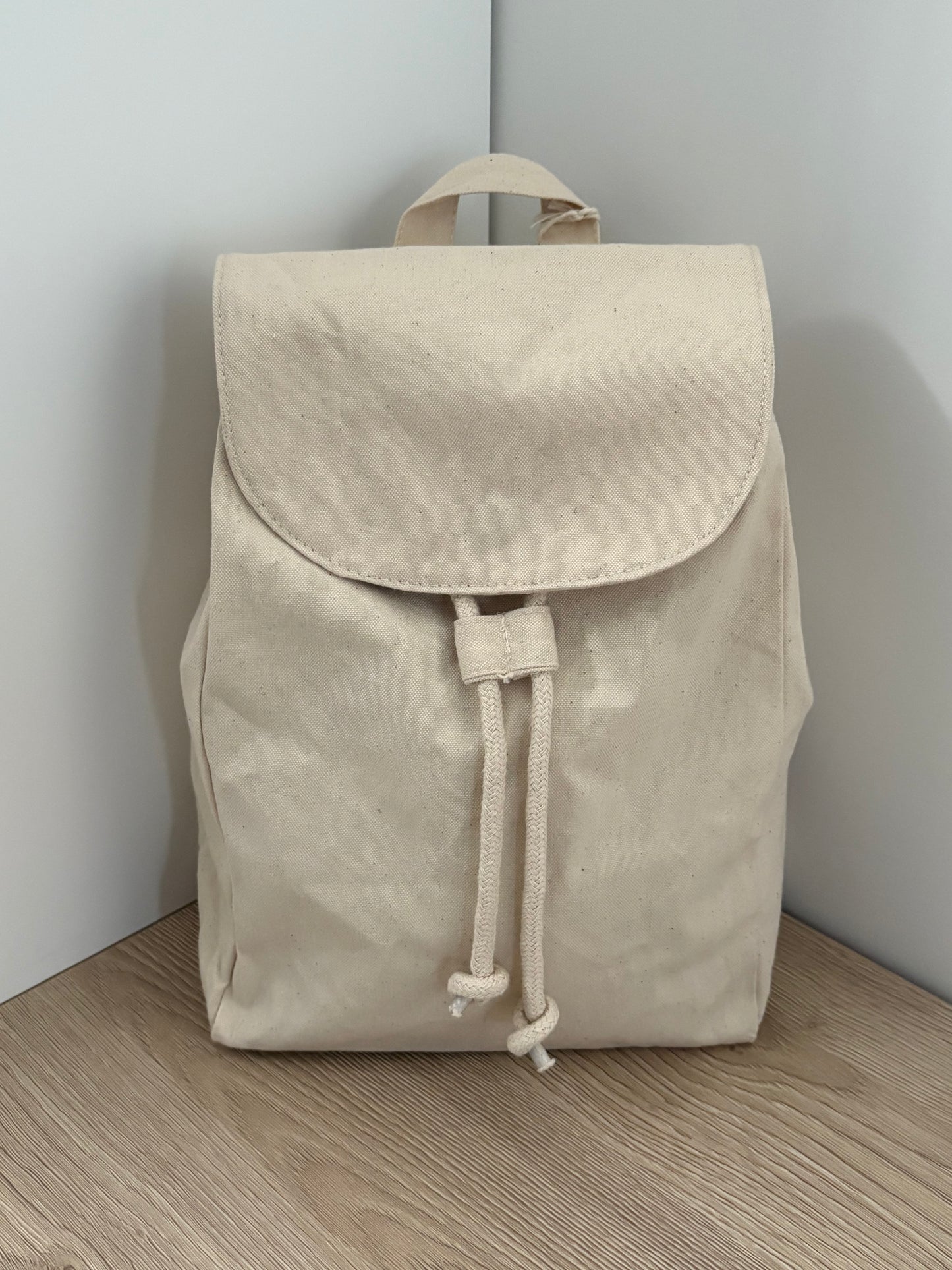Sac à dos personnalisé naturel avec prénom