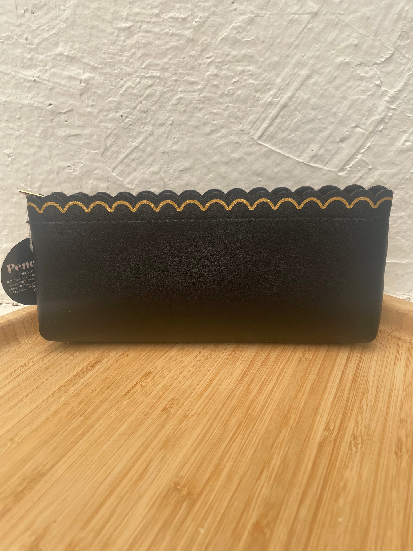 Trousse en simili cuir personnalisable couleur noire