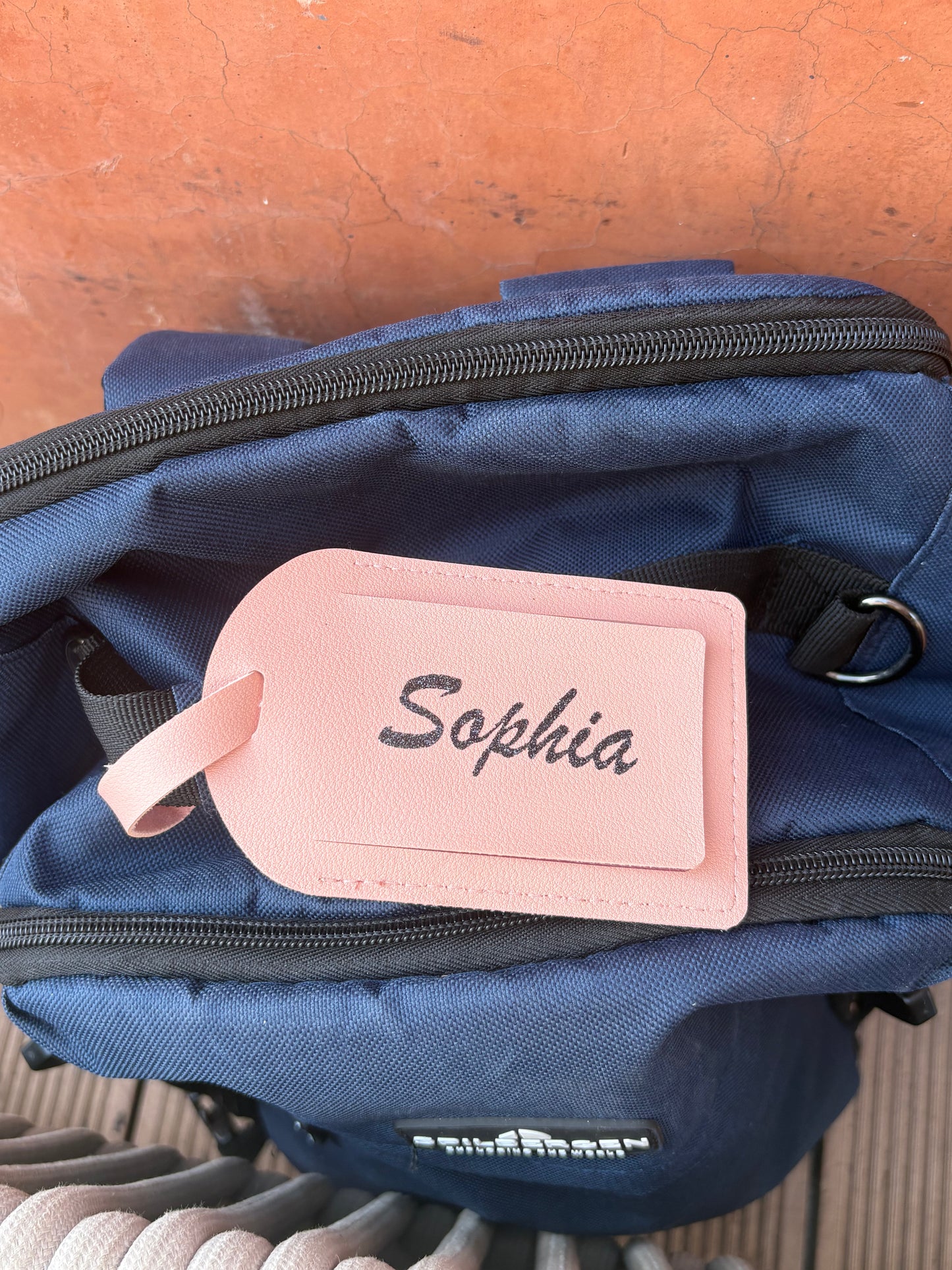 Protège passeport personnalisé avec prénom + étiquette bagage – idée cadeau voyage