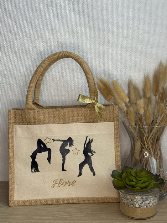 👜 Sac en toile de jute personnalisé – Modèle Danseuse