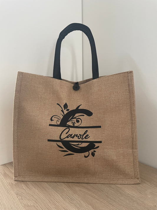 Sac cabas prénom personnalisable