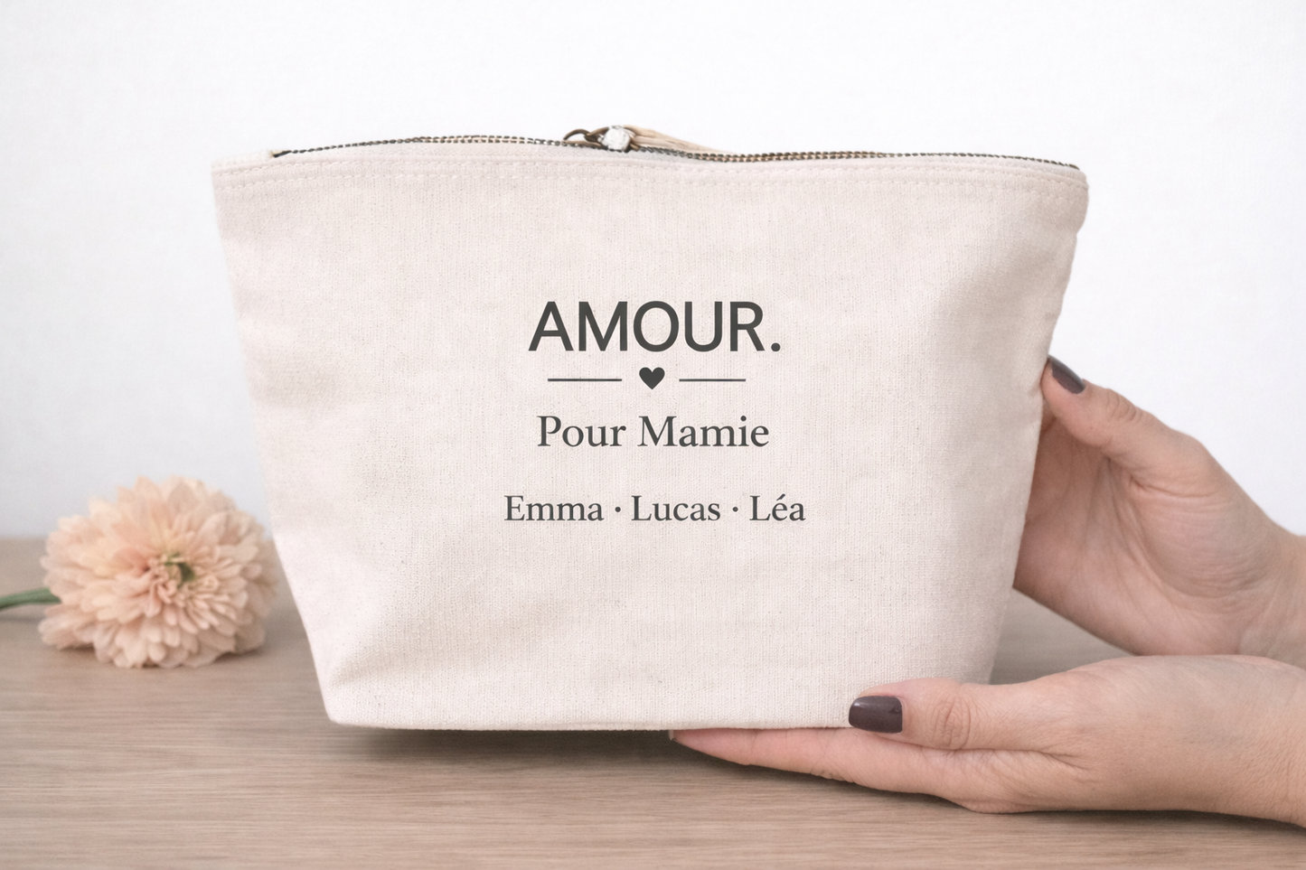 Pochette personnalisée amour pour mamie avec les prénoms des enfants