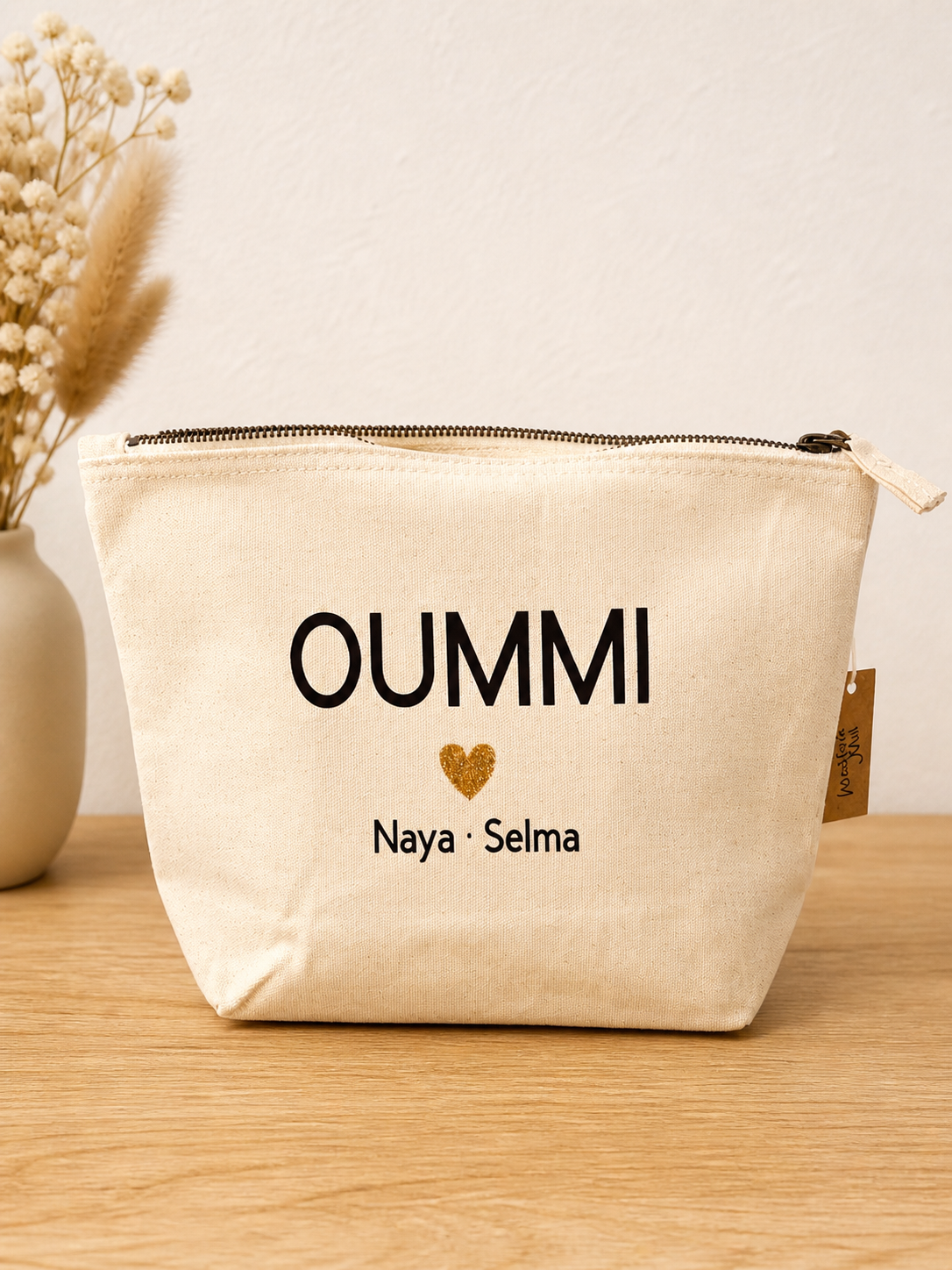 pochette personnalisee oummi avec prenoms cadeau fete des meres